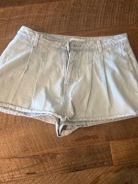 Angel Kiss Light Blue Pleated Denim Skort